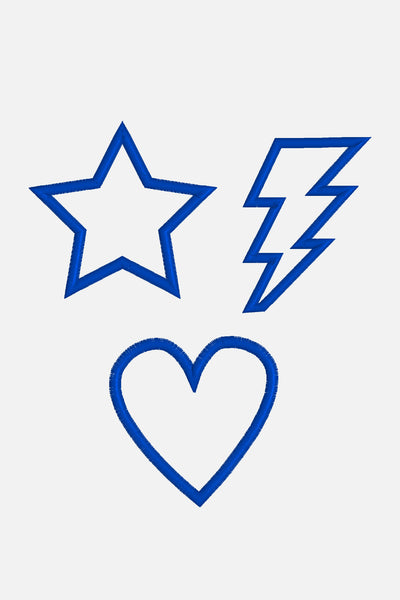 Stickdatei Applikation Formen Set