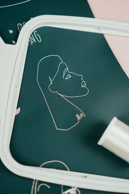 Stickdatei Profil Mädchen