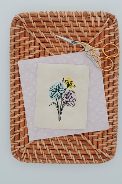 Doodle Stickdatei Frühling