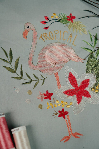 Großes Stickmotiv