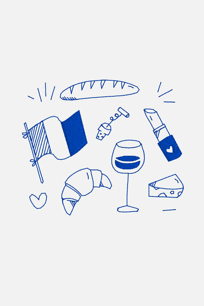 Doodle Stickdatei Frankreich Essentials - Make ma!
