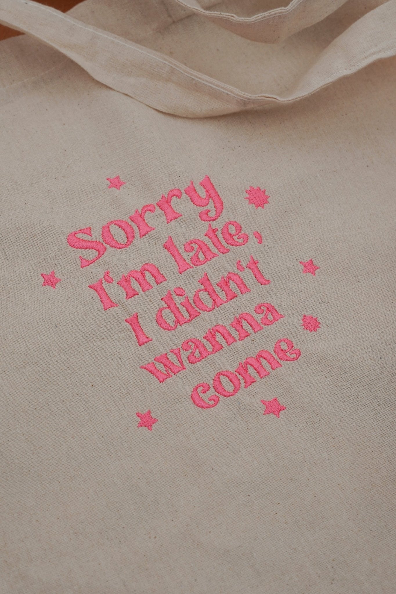 Stickdatei Sorry Im late - Make ma!