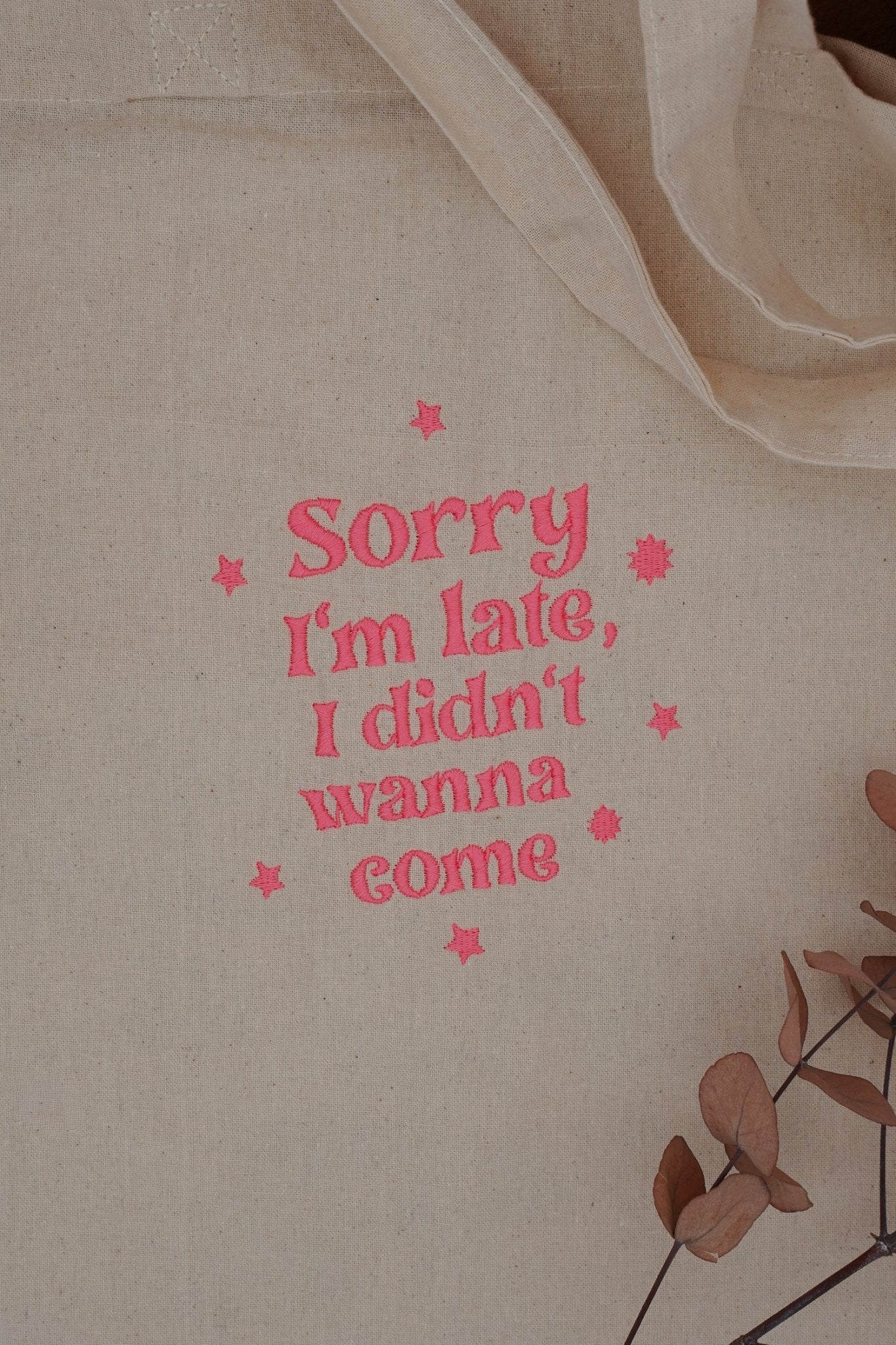 Stickdatei Sorry Im late - Make ma!