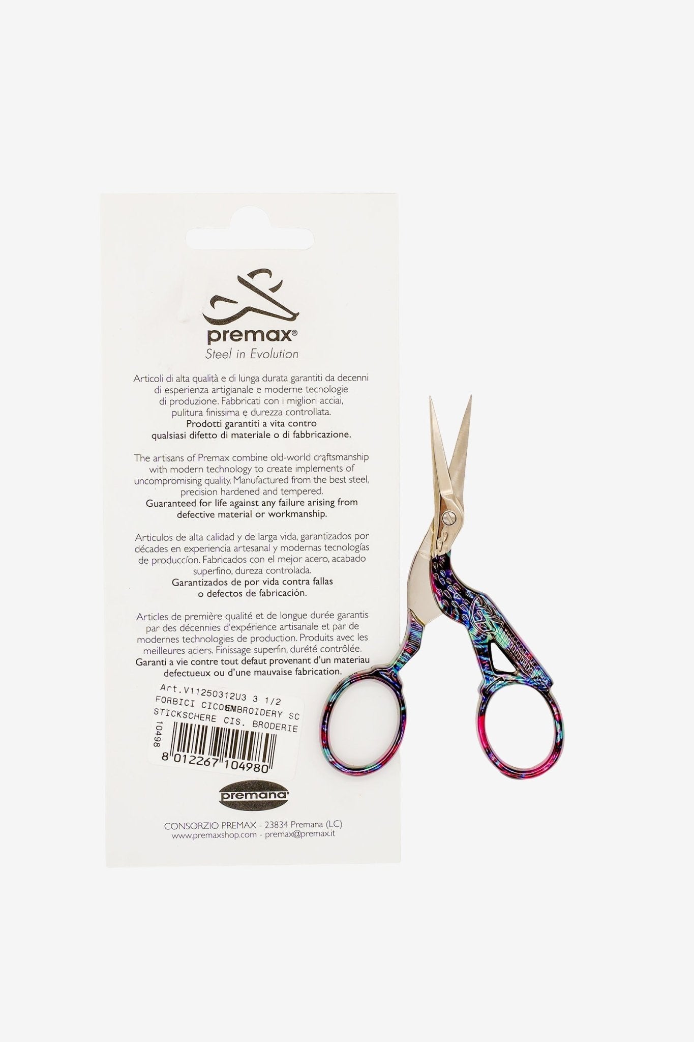 Primax Stickschere Storch (gold/farbig) OptimaLine - Make ma!