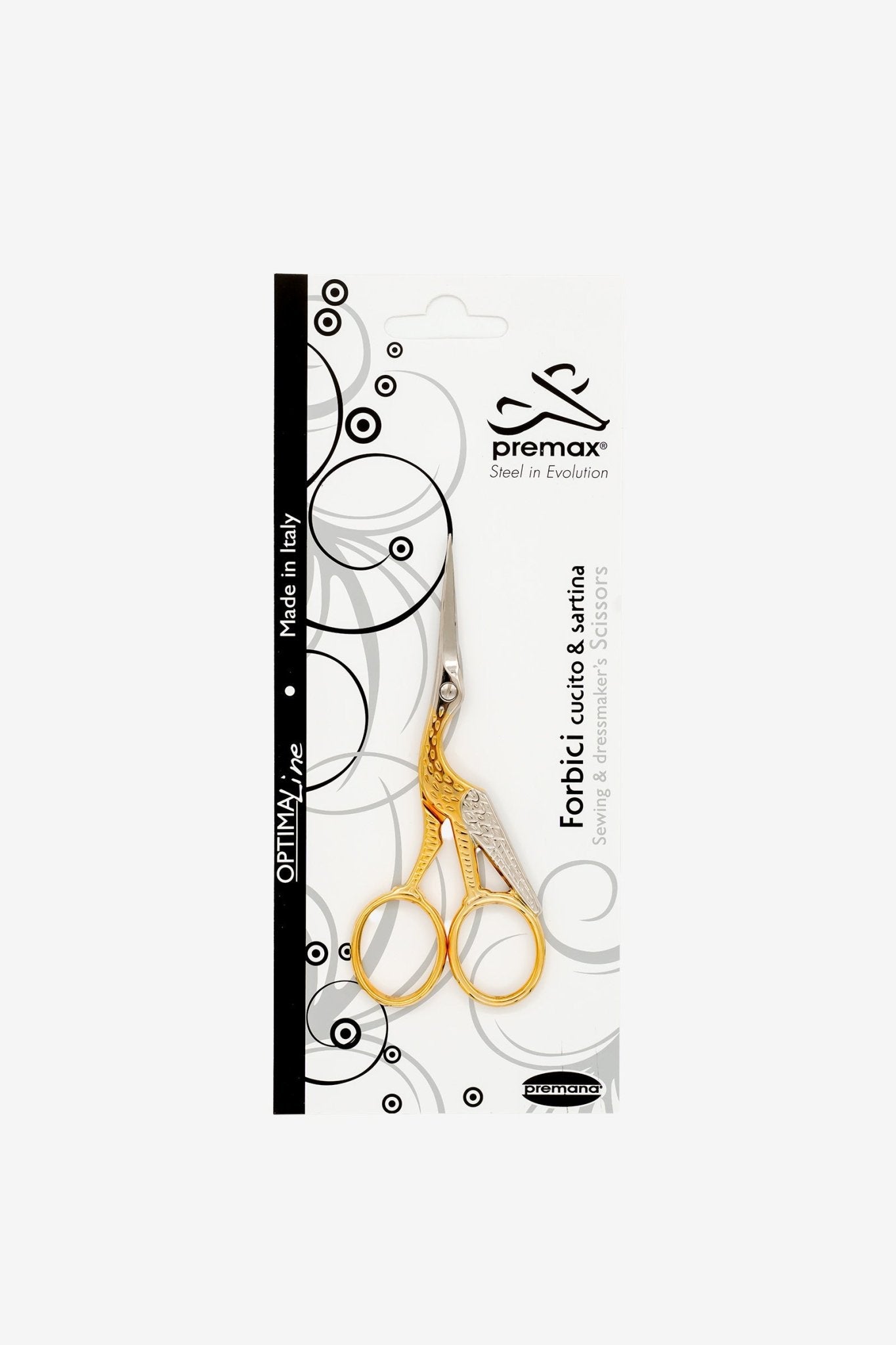Primax Stickschere Storch (gold/farbig) OptimaLine - Make ma!