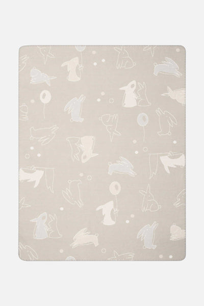 Couverture bébé lapins - 75x100cm