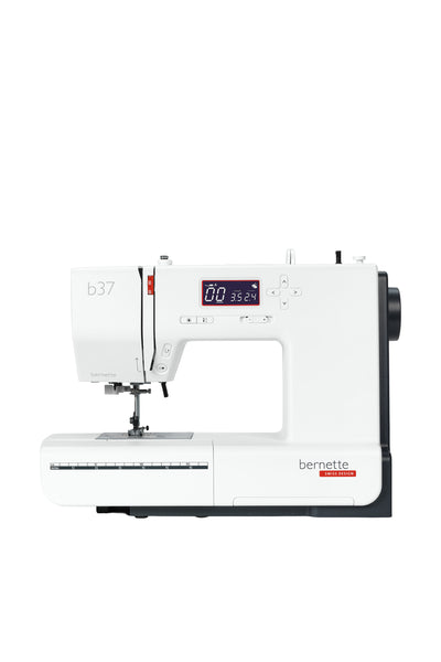 bernette b37 sewing machine in a straight front view, isolated without a floor shadow
