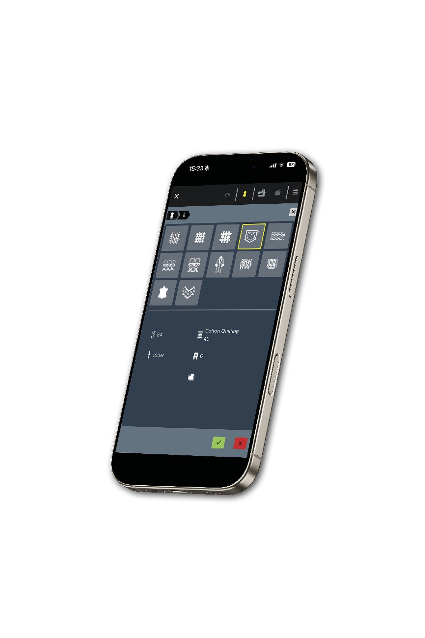 bernette b57 Nähmaschine Nähberater als APP auf Smartphone