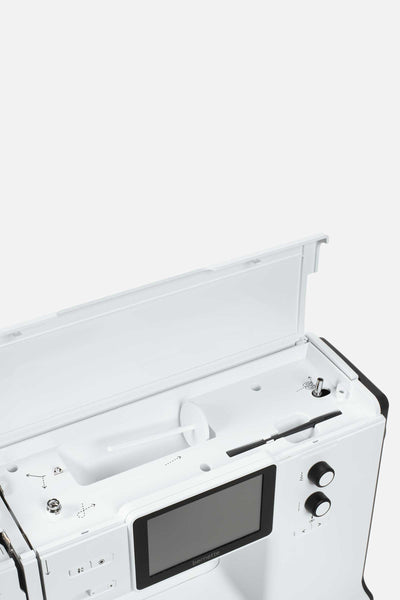 bernette b70 DECO Stickmaschine – Fadenwege für Obergarn und Spuler