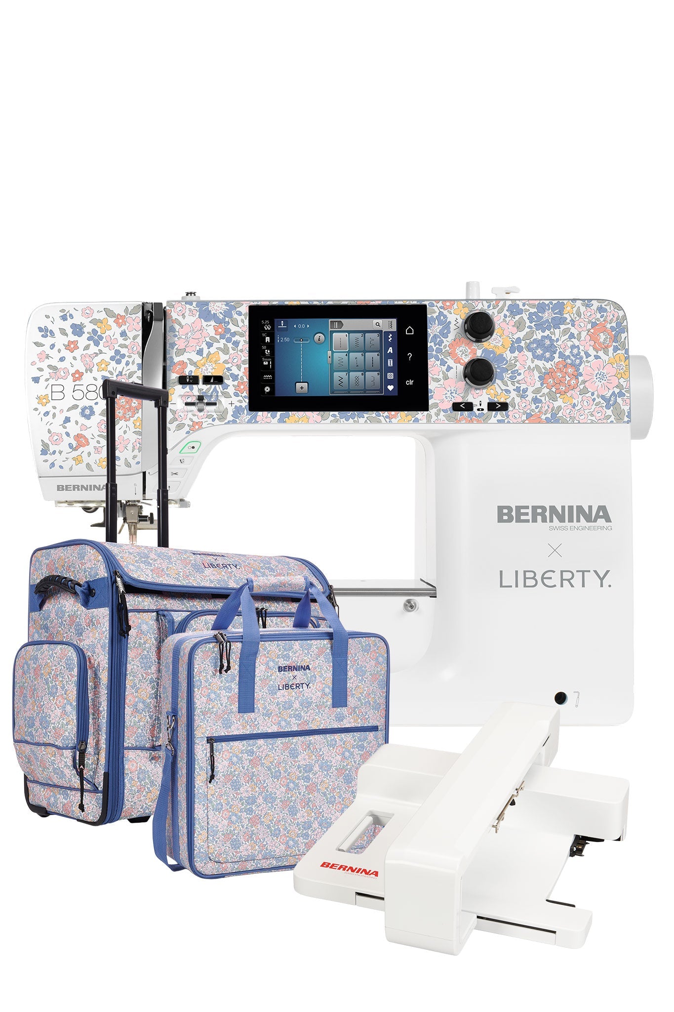 BERNINA 580 LIBERTY Edition inkl. Stickmodul M (SDT) und Kofferset