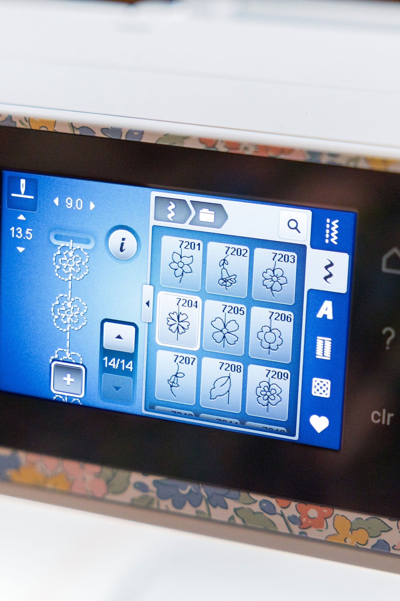 BERNINA 580 LIBERTY Edition Display Sonderzierstiche