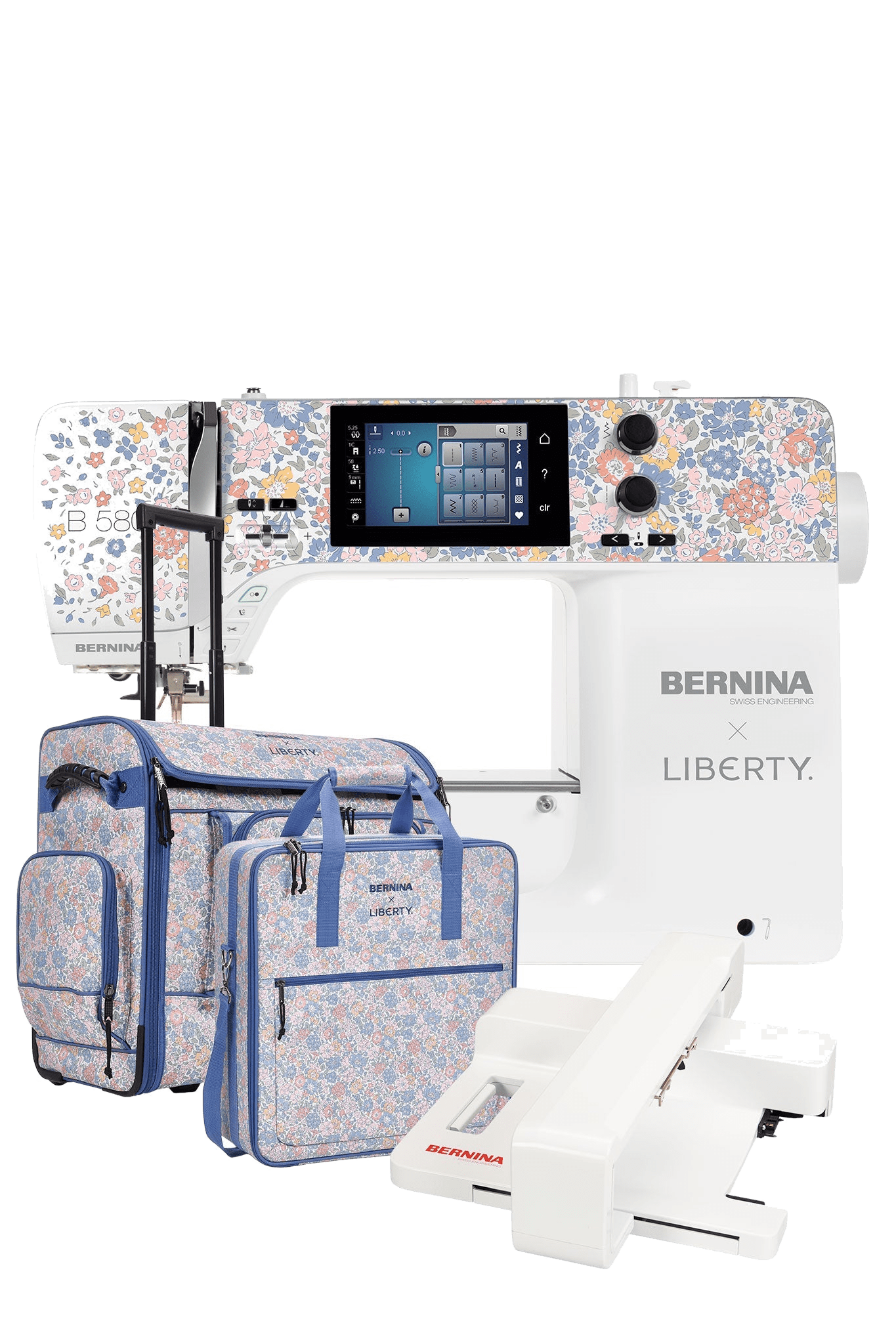 BERNINA B580 QE LIBERTY, machine à coudre et à broder en vue produit