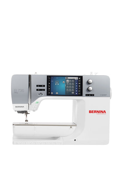BERNINA B735 PRO-naaimachine in recht vooraanzicht zonder schaduw op de vloer