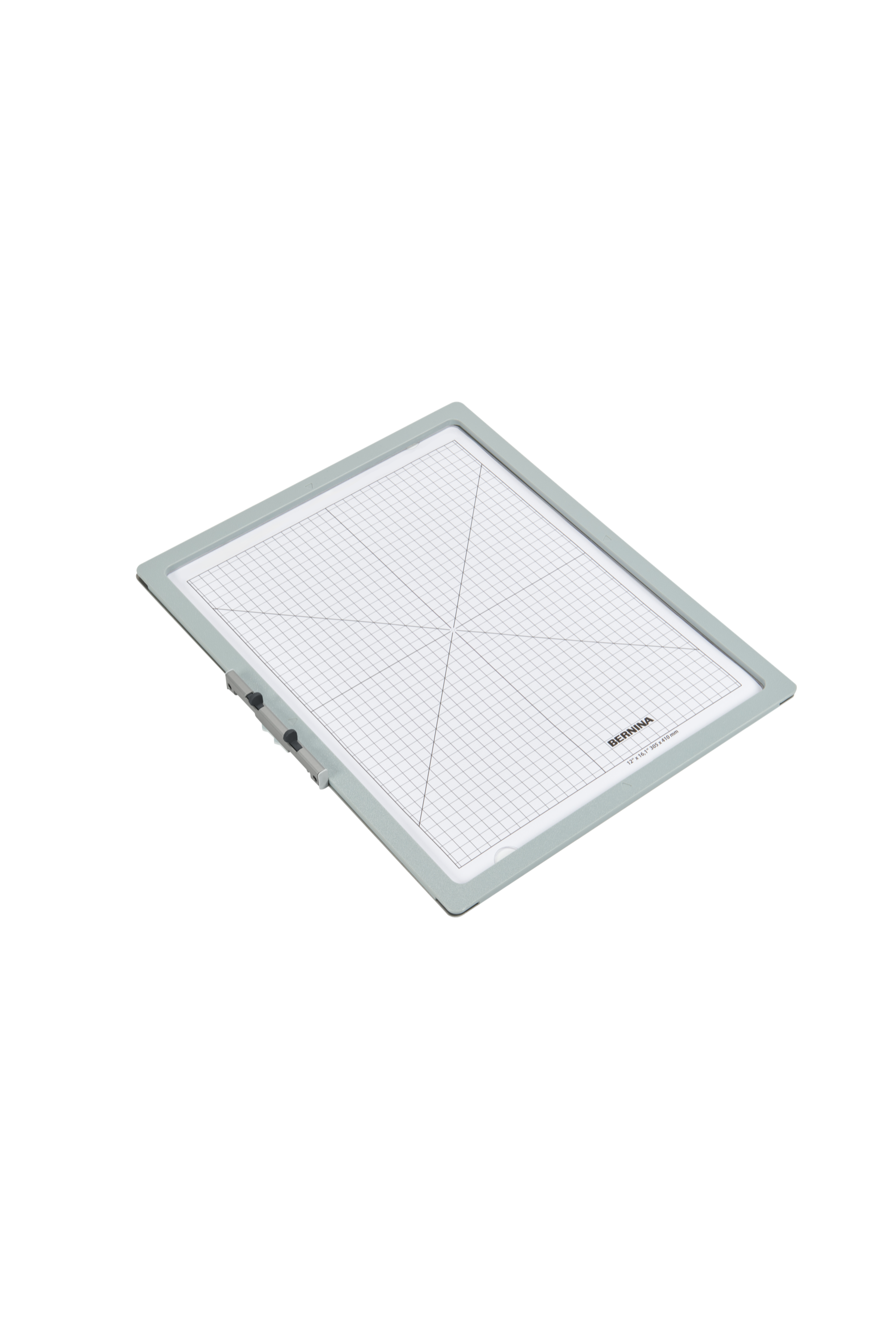 BERNINA Giant Magnet-Stickrahmen mit 305 × 410 mm Stickfläche und transparenter Stickschablone.