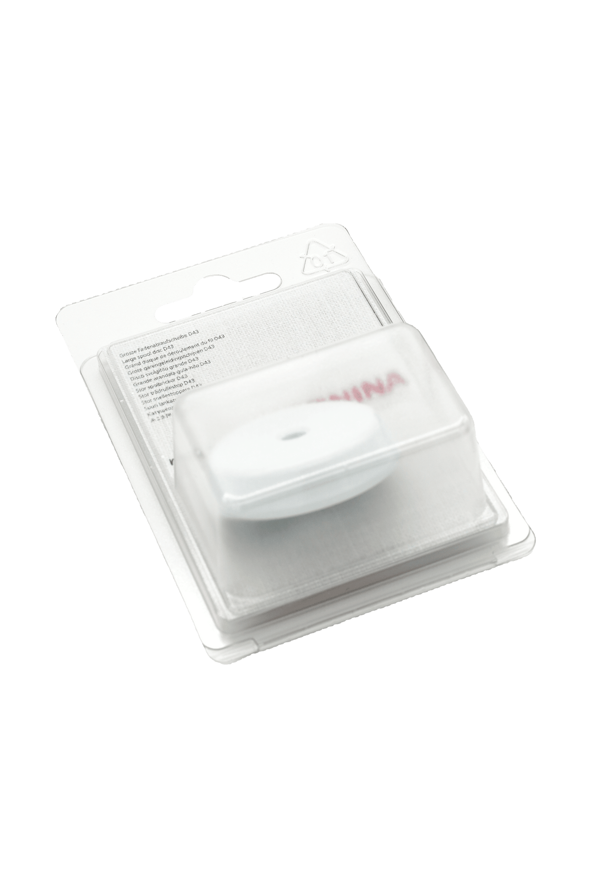 BERNINA Fadenablaufscheibe groß D43 in Originalverpackung – Perspektivansicht