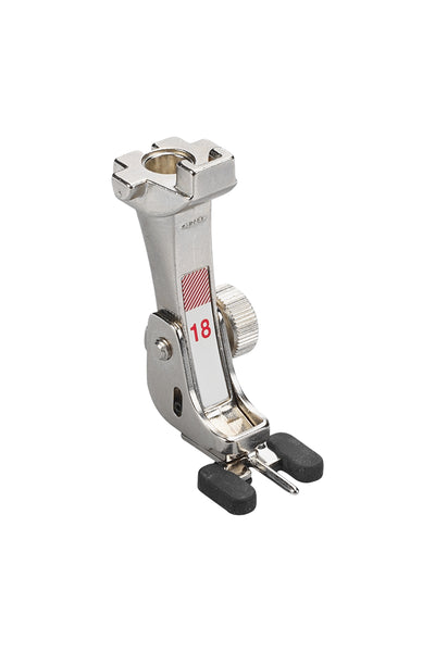 BERNINA Knopfannähfuß 18 mit Metallhalterung und zwei schwarzen Gummiauflagen