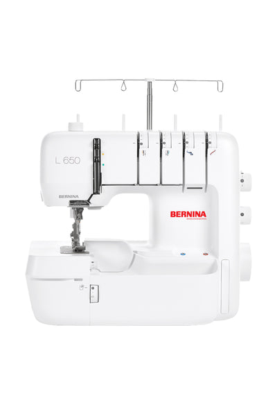 BERNINA L 650 Overlock in a straight front view, isolated without a ground shadow