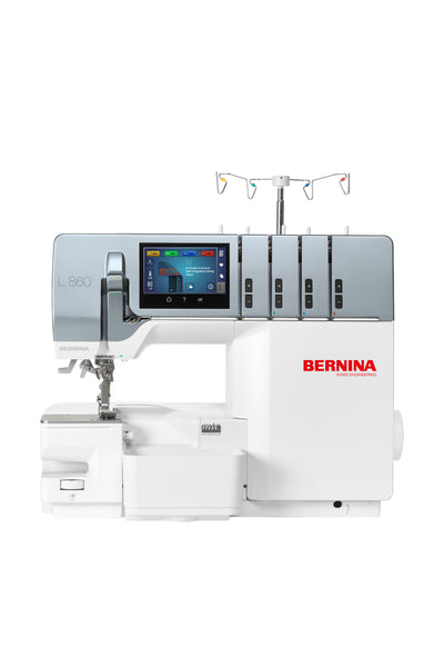 BERNINA L 860 Overlock in a straight front view, isolated without a ground shadow