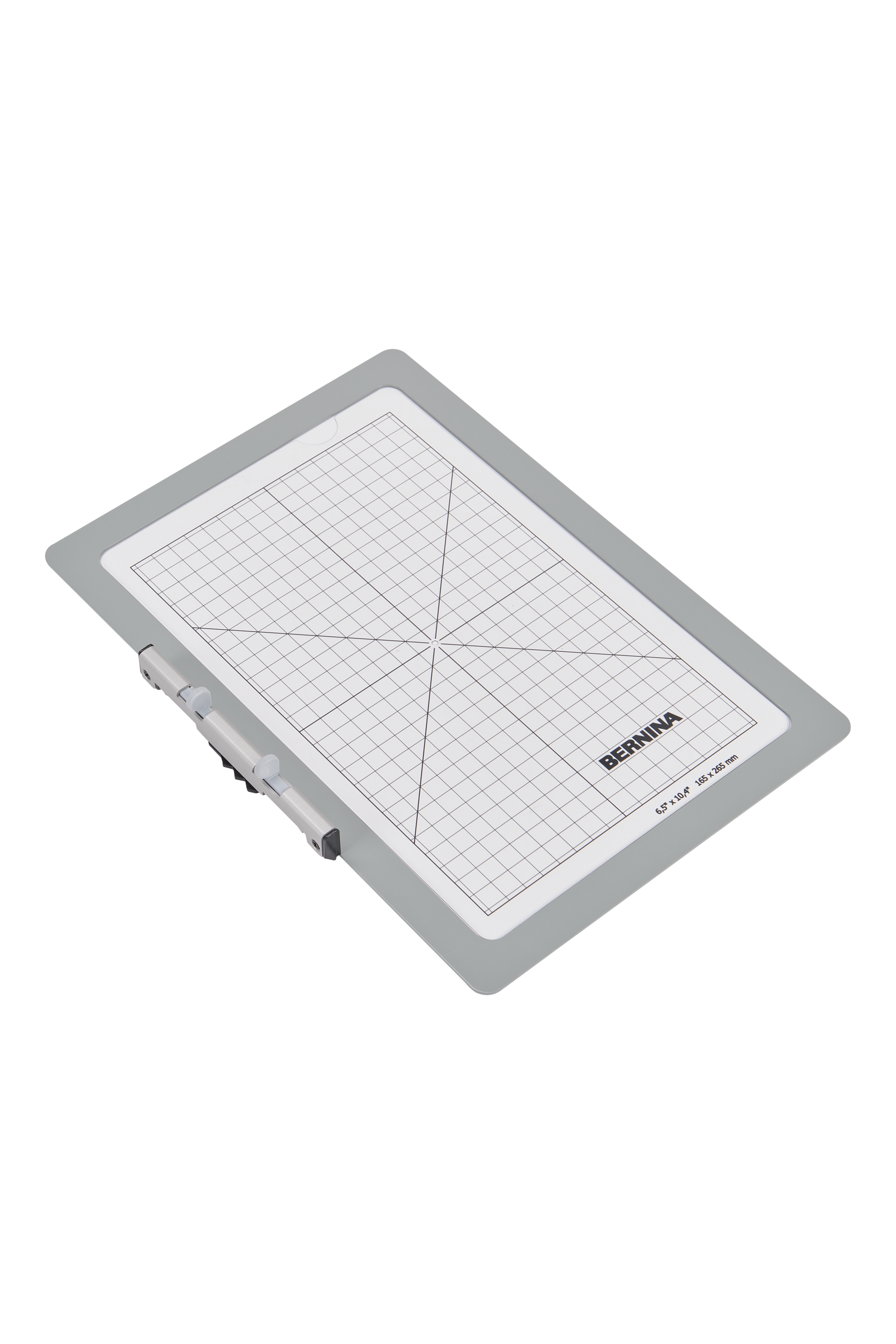 BERNINA Mittlerer Haft-Stickrahmen 265 × 165 mm mit transparenter Stickschablone.