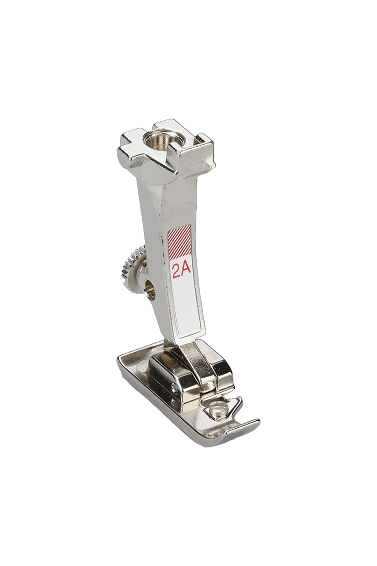 BERNINA Overlockfuß 2A aus Metall mit roter Modellkennzeichnung