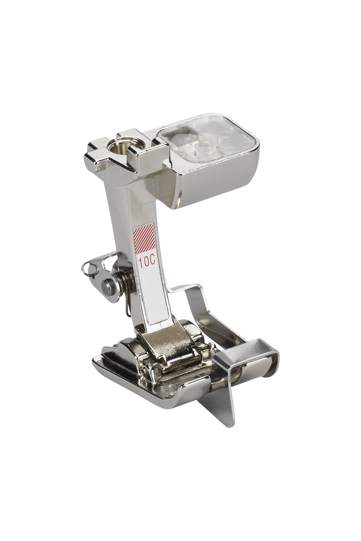 BERNINA Schmalkantfuß #10C in vollständiger Produktansicht, in Adobe Photoshop freigestellt ohne Schatten