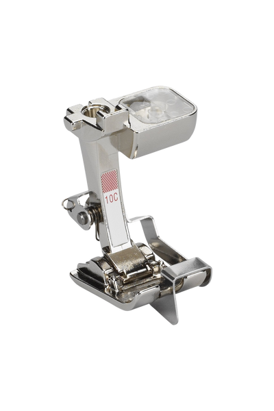 BERNINA Schmalkantfuß #10C in vollständiger Produktansicht, in Adobe Photoshop freigestellt ohne Schatten