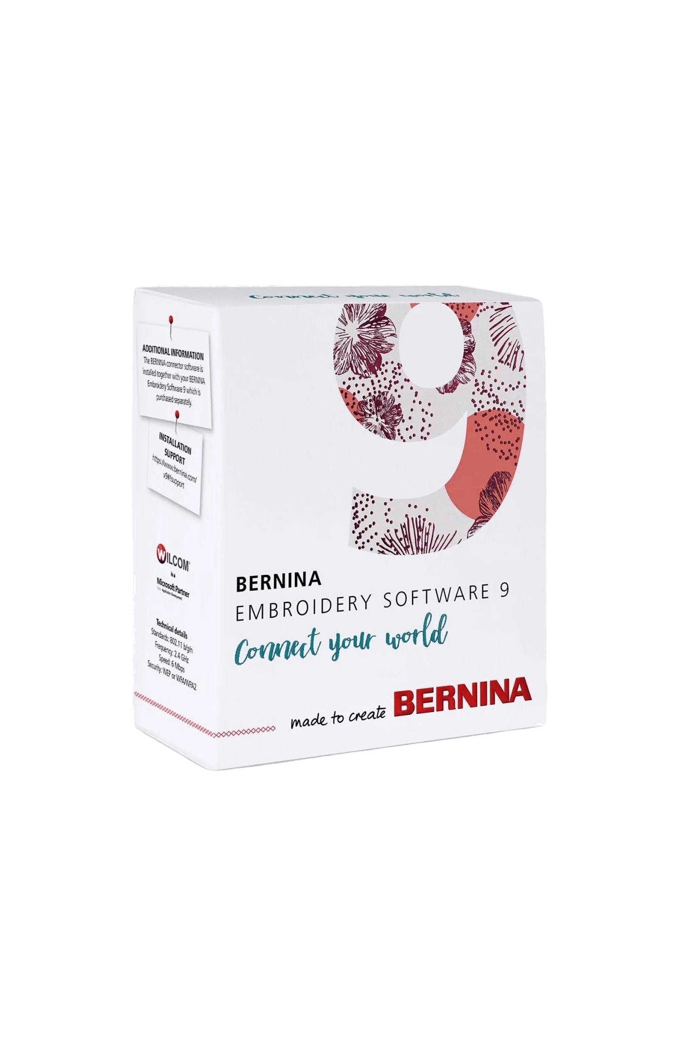BERNINA V9 WiFi-Gerät embroidery software in product view