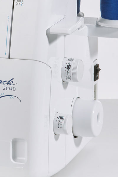 Brother 2104D Overlock - Detailansicht Einstellräder