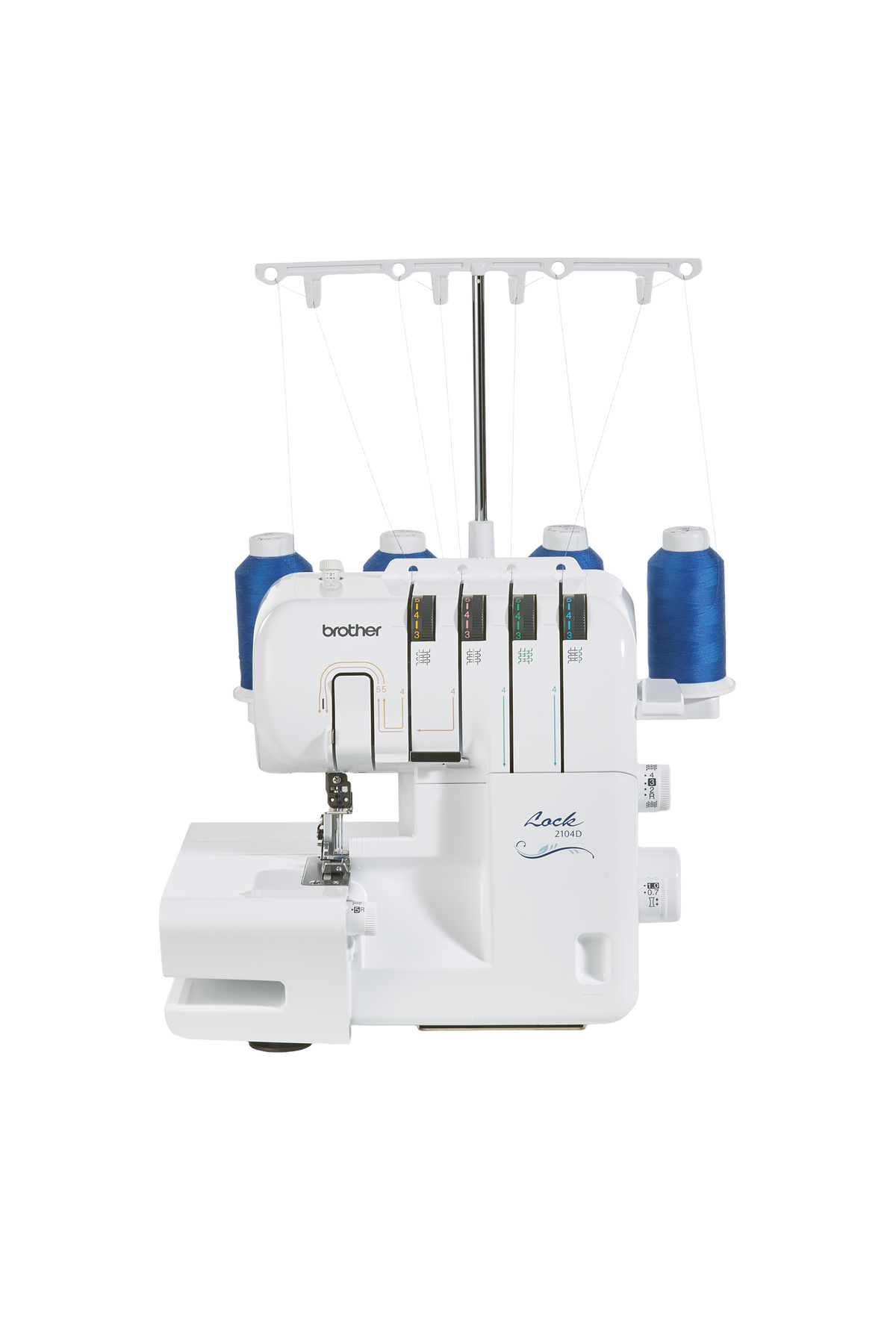 Brother 2104D Overlockmaschine in gerader Frontansicht