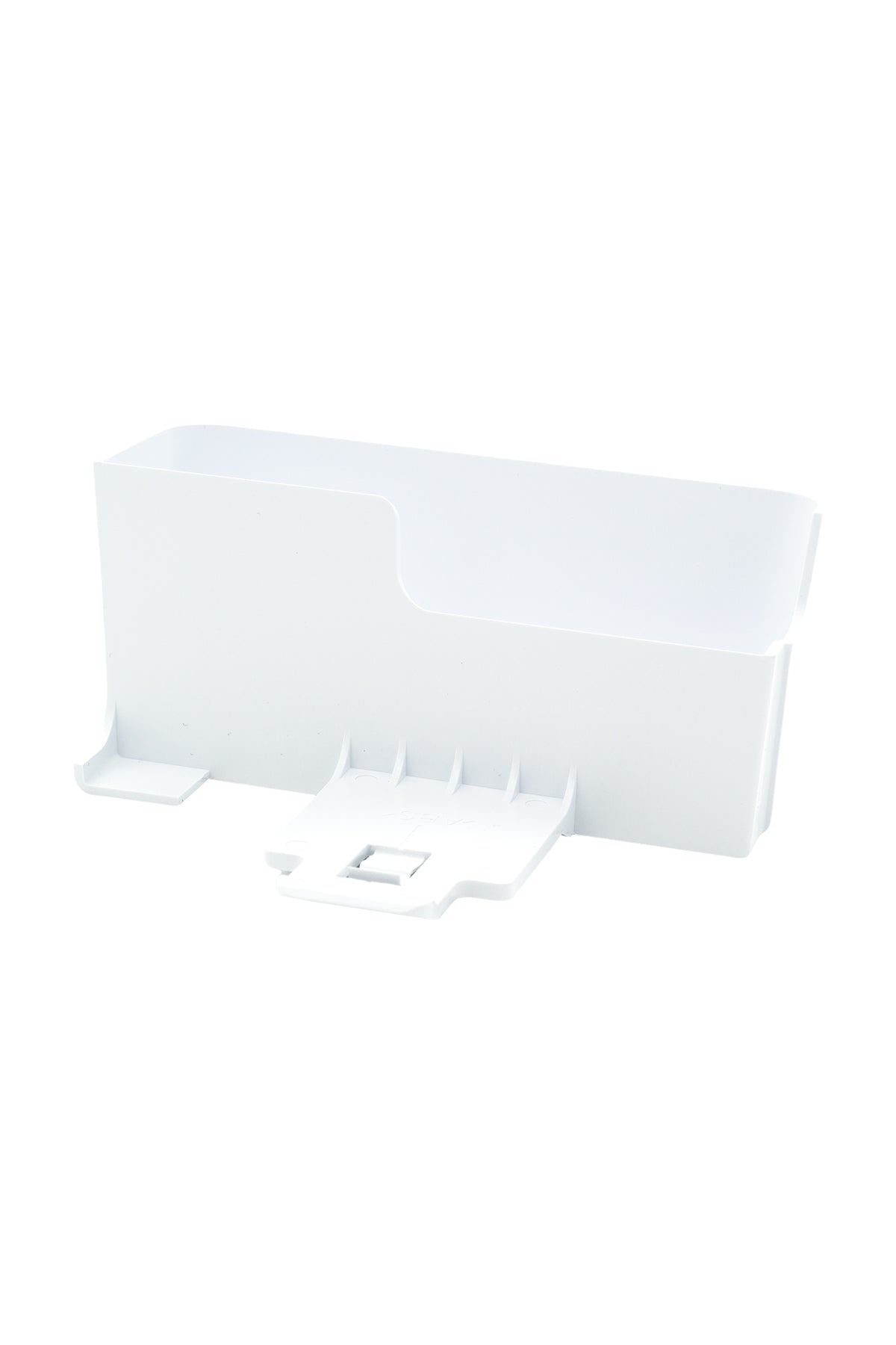 Brother Drip tray for the 2104D overlock machine with mounting bracket—full product view