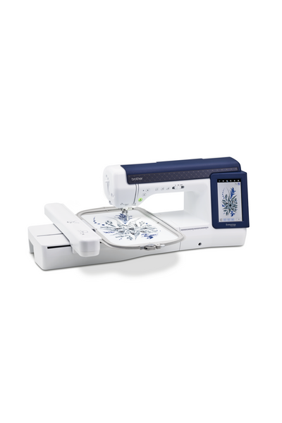 Brother Expedition Innov-is BX1 embroidering with a large embroidery hoop