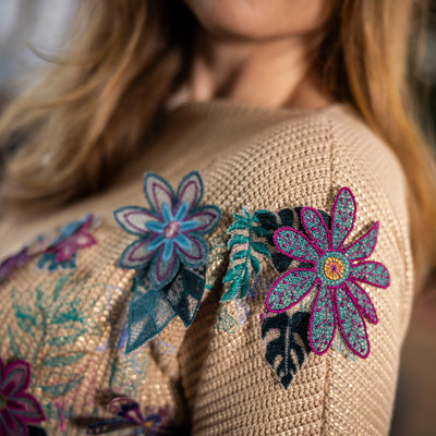 Broderie florale détaillée comme idée de projet pour la Brother Expedition Innov-is BX1E