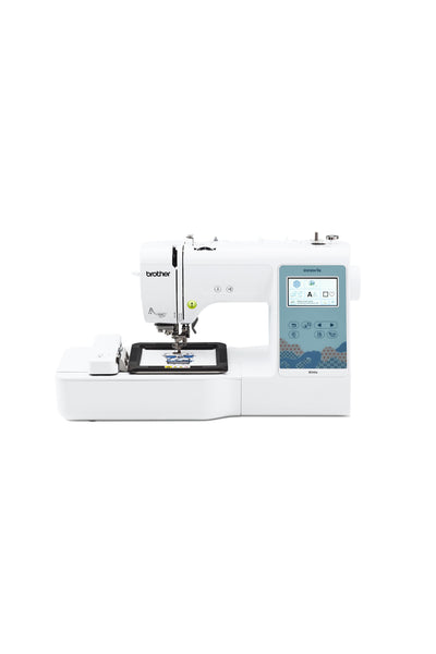 Brother Innov-is M340E embroidery machine in a straight-on front view