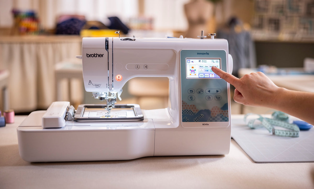 Editing embroidery designs on the Brother Innov-is M340E colour display