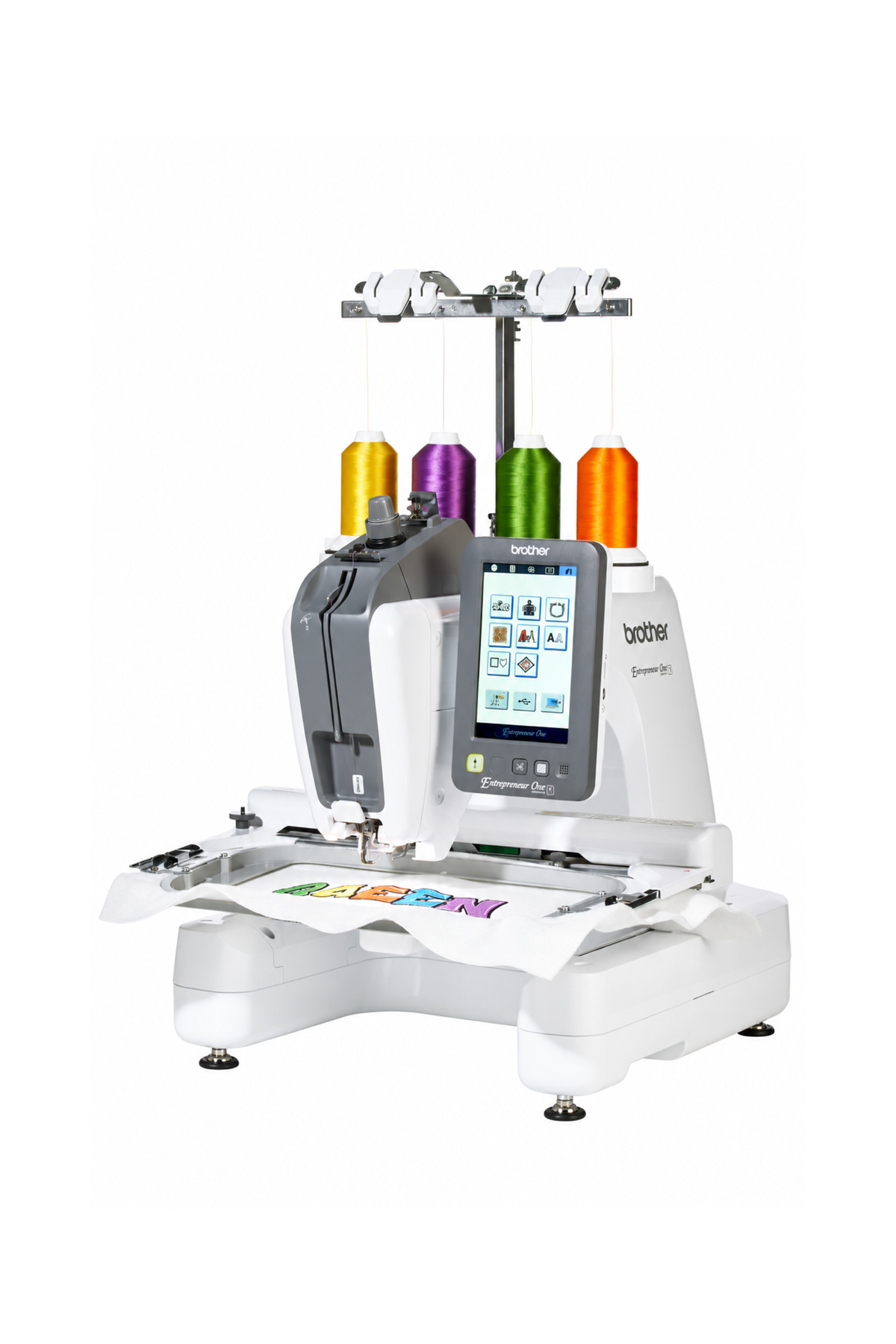 Brother PR1X 1-Nadel-Stickmaschine in vollständiger Produktansicht vor weißem Hintergrund