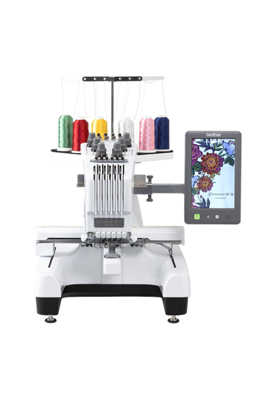 Brother PR680W Stickmaschine in gerader Frontansicht ohne Bodenschatten