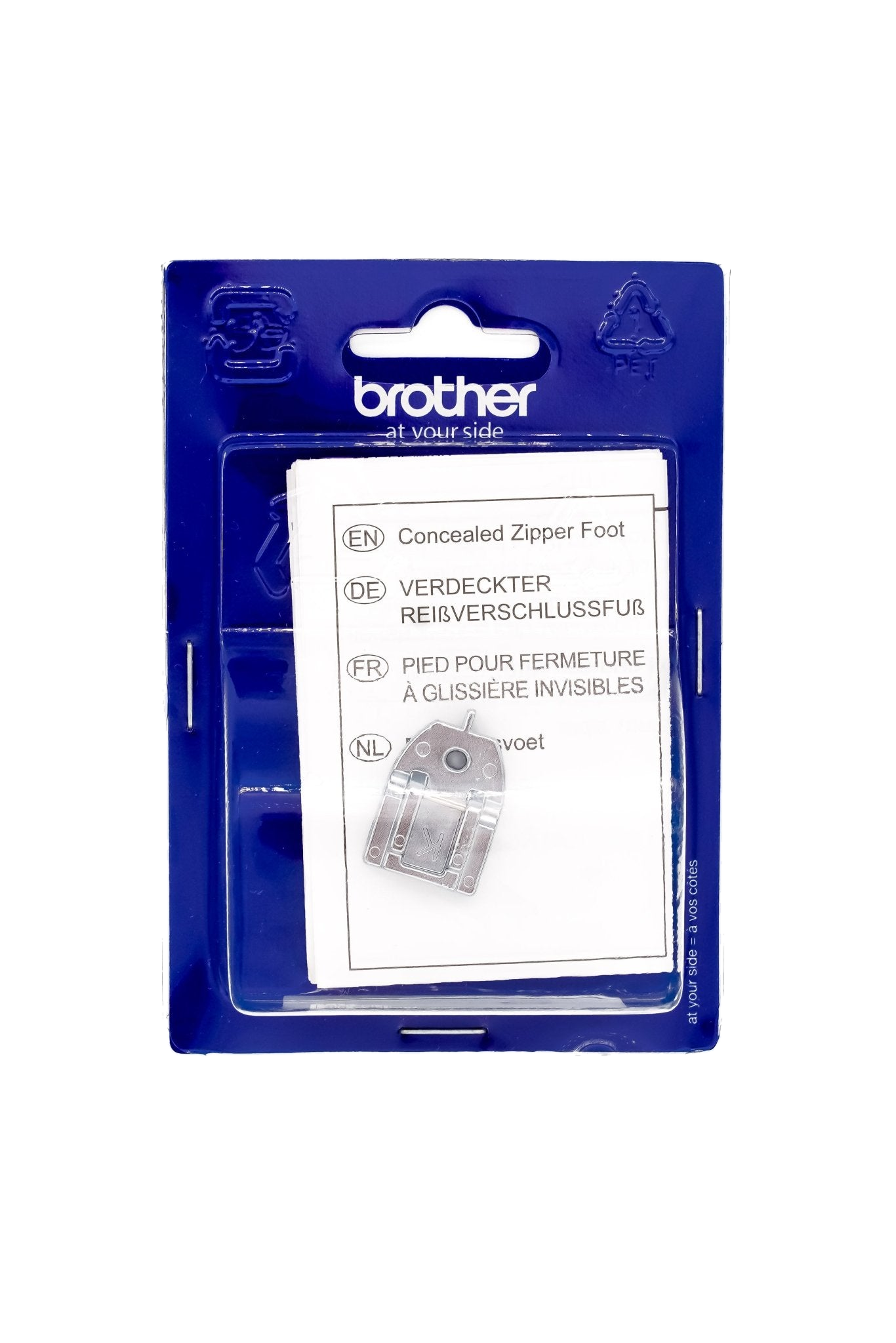 Brother verdeckter Reißverschlussfuß in product view