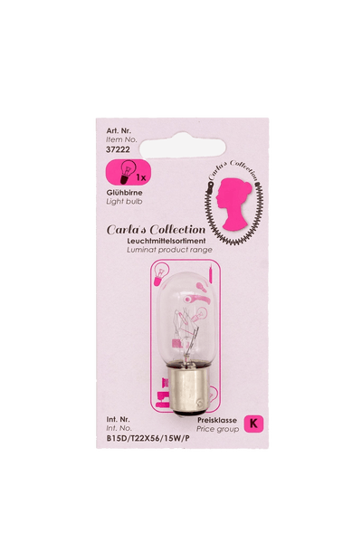 Carlas Collection Nähmaschinenlampe Steckfassung B15D, vue du produit