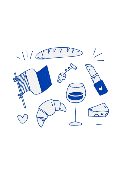 Doodle-borduurbestand ‘Frankrijk Essentials’ in het productoverzicht