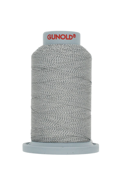GUNOLD REFLECTIVE 30 reflektierendes Stickgarn auf Miniking-Kone in Silbergrau