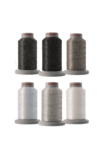 Gunold Stickgarn Set DESIGNER – 6x Poly Sparkle in Produktansicht