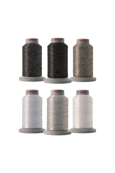 GUNOLD POLY SPARKLE : kit de fils à broder « Designer » comprenant six cônes de fil