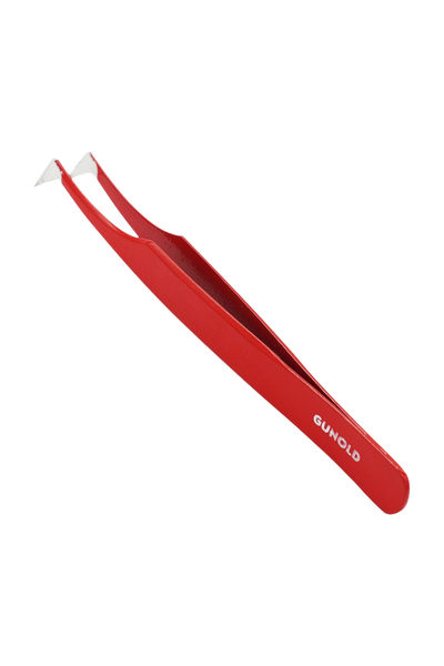 Rote Gunold TWEEZER Spezialpinzette mit gebogener Spitze