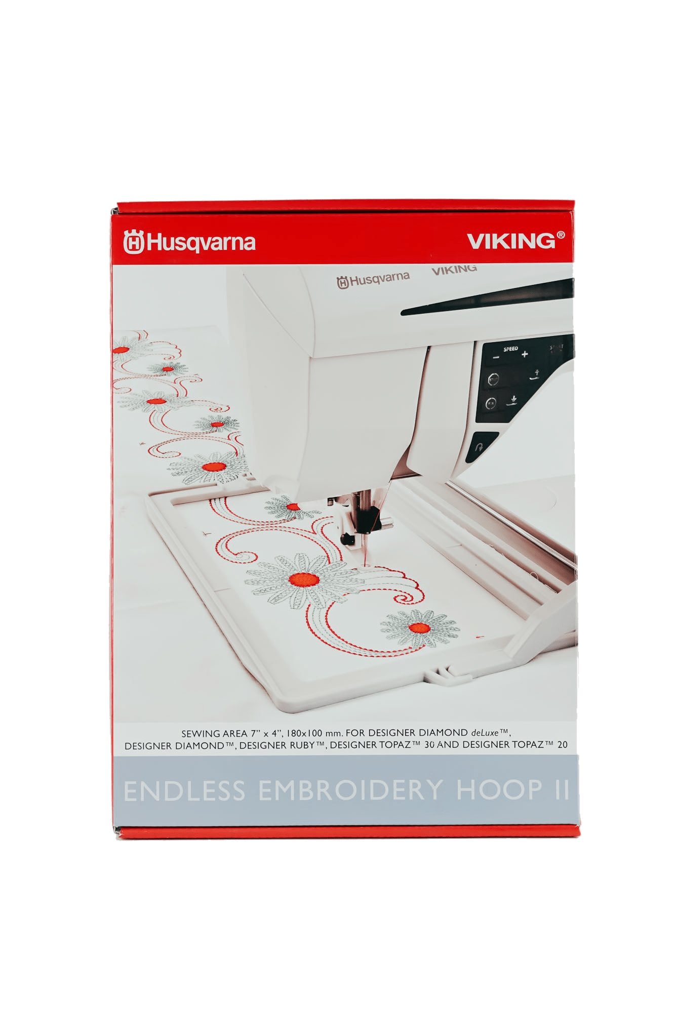 Husqvarna VIKING Endless Embroidery Hoop II – Stickrahmen 180 x 100 mm in Produktansicht