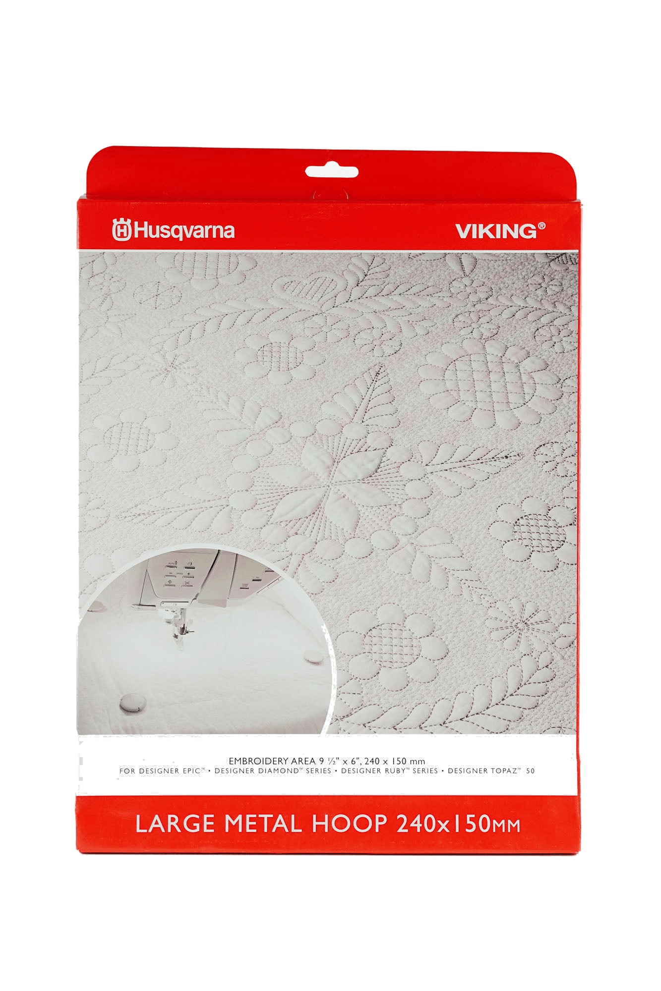 Husqvarna VIKING Großer Magnetstickrahmen 240 x 150 mm in Produktansicht