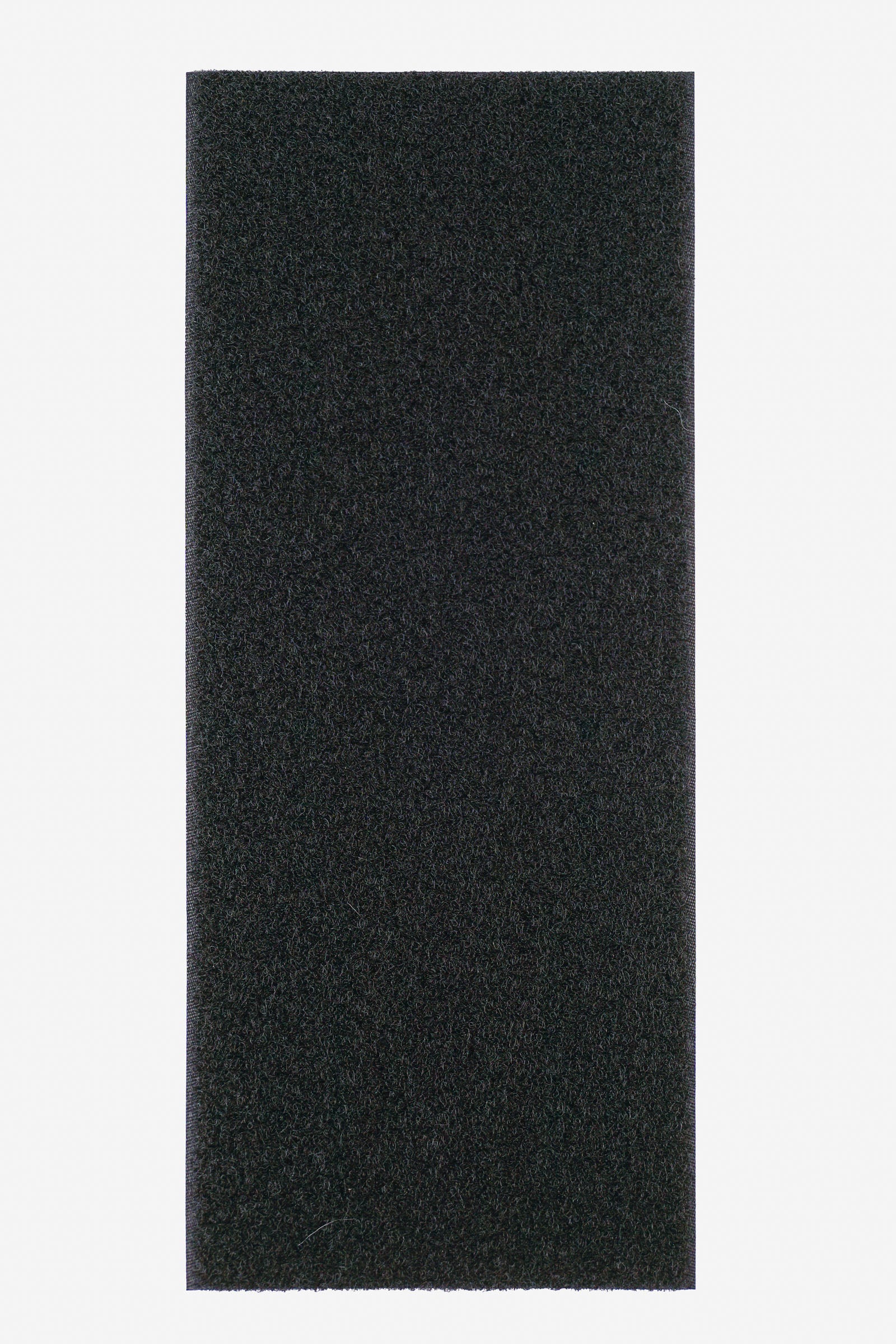 Klettzuschnitt Flauschseite 25x10cm schwarz
