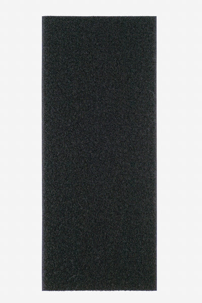 Klettzuschnitt Flauschseite 25x10cm schwarz