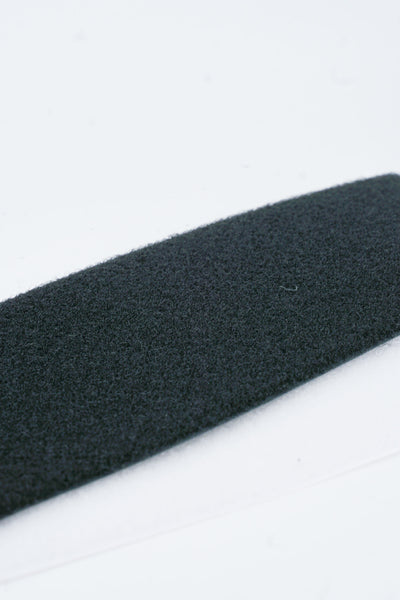 Klettzuschnitt Flauschseite 25x10cm schwarz und weiß