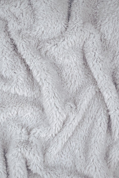 Kullaloo | Fantastic Fur | Fine Teddy | Teddystoff in Farbe grau