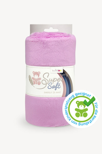 kullaloo Stoff Super Soft »SNUGLY« 5 mm in rosa zum Nähen von Kuscheltieren und besonders weichen Applikationen / In the Hoop.